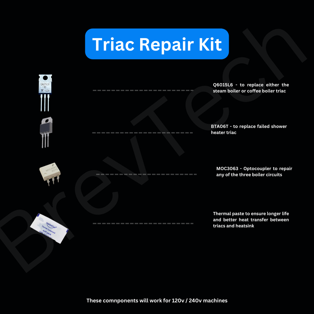 BREVILLE COFFEE MACHINE BES920/XL TRIAC BOARD SERVICE KIT 240v / 120v